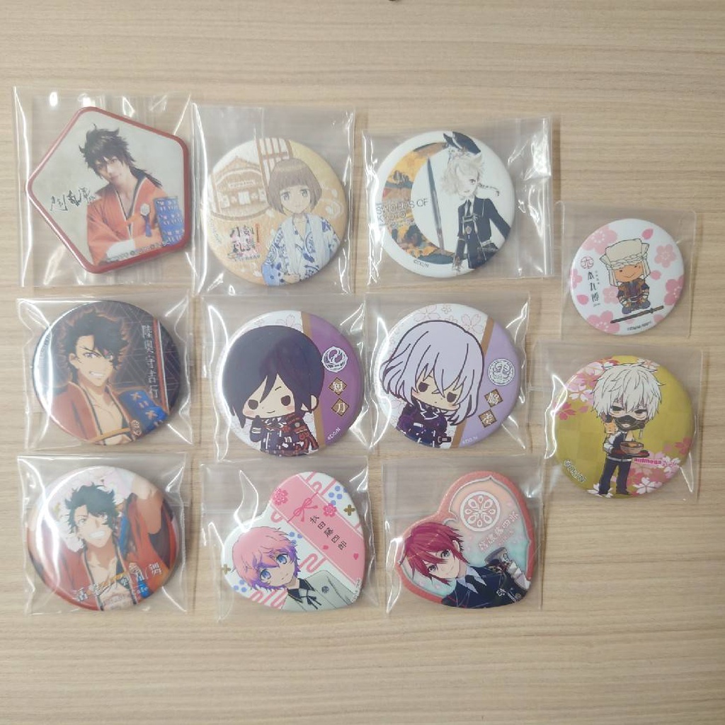 刀劍亂舞 日版 徽章 陸奧守吉行 前田藤四郎 五虎退 藥研藤四郎 骨喰藤四郎 秋田藤四郎 信濃藤四郎 山伏國廣 鳴狐