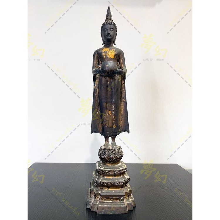 -(下標前請先詢問1)拉查波比托寺 稀有古佛 “星期佛 週三（晨）托缽佛” 供奉尊 托缽可拆式【夢幻佛牌】