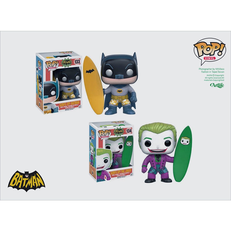 Artlife ㊁ FUNKO POP DC Surfs Up Batman TV 1966 蝙蝠俠 小丑 衝浪限定