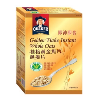 現貨·桂格黃金麩片燕麥片 1.7公斤 麥片 Quaker Golden COSTCO 好市多 代購