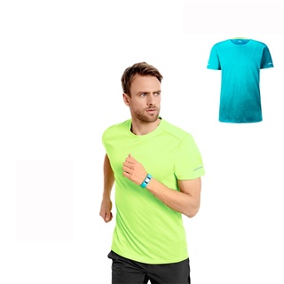 【戶外趣】男款吸濕排汗舒適速乾運動健身T恤(C5811 孔雀藍/螢光綠 兩色可選)