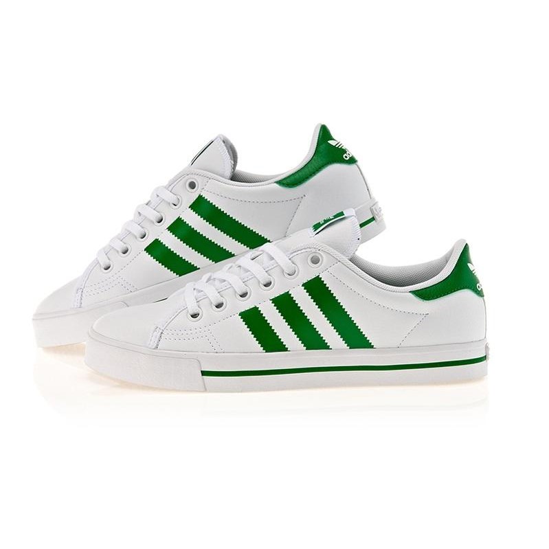 韓國限定adidas Adicourt Cq0422 皮革復古白綠男女滑板鞋小白鞋 蝦皮購物
