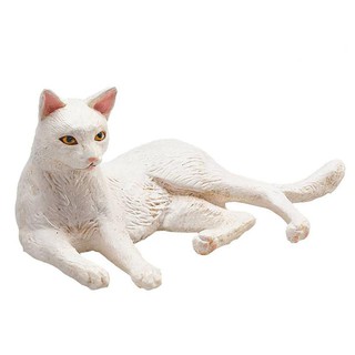 動物模型 MOJO FUN 白貓 (躺姿) 貓