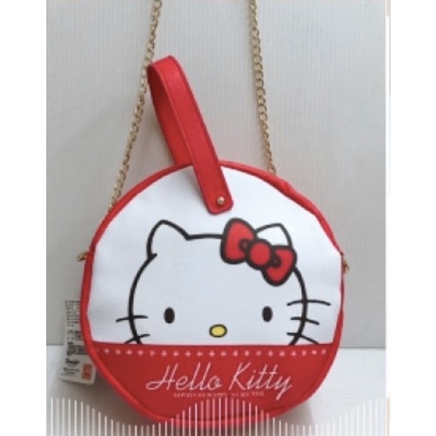 三麗鷗 Hello Kitty 凱蒂貓  KT 可愛圓側包 側背包 手挽包   kitty 圓側包 兩用包