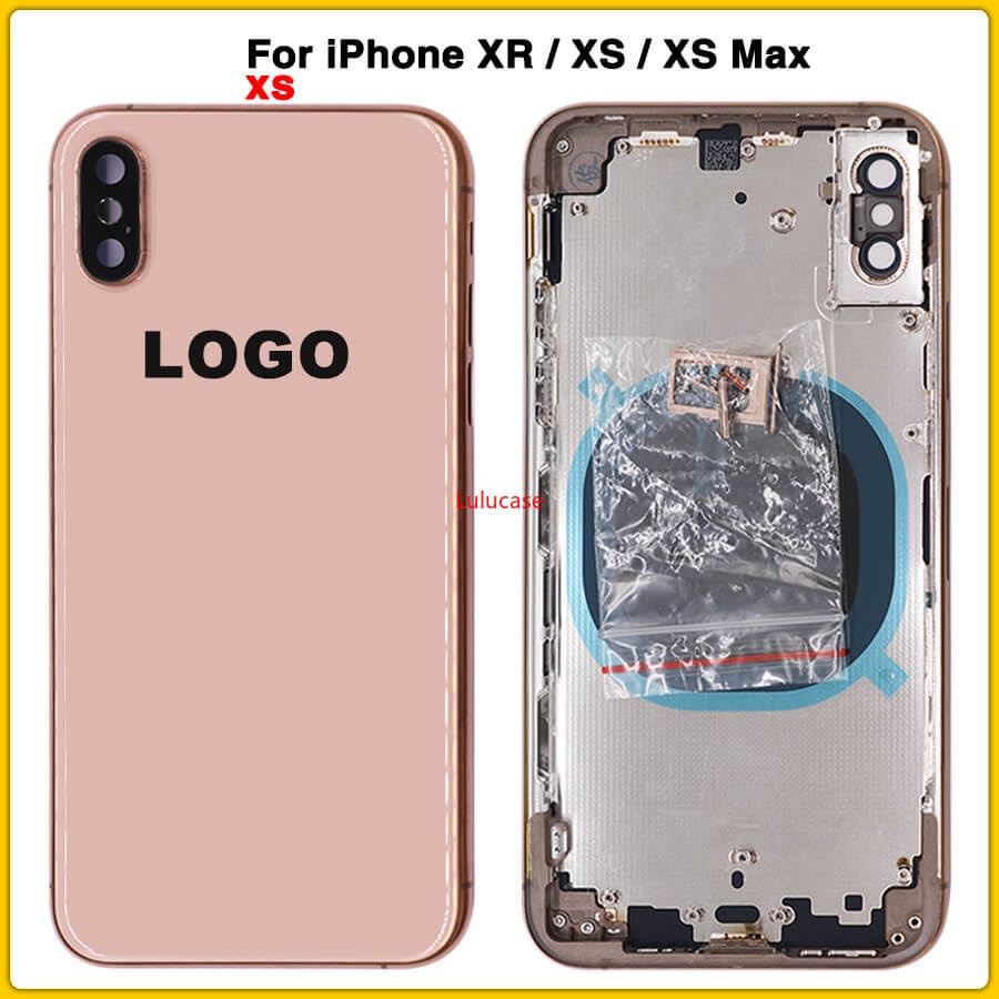 Luc-iphone XS XS Max XR 電池後蓋全外殼 + 中框無排線