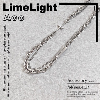 ☆LimeLight☆ 雙層 十字星 韓國 百搭 水鑽 十字 鐵牌 飾品 鈦鋼 項鍊 27
