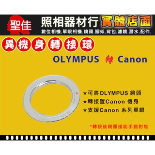 【現貨】Pixco 機身轉接環 Olympus OM 鏡頭 轉接至 Canon EOS EF 大單 機身 (手動對焦)