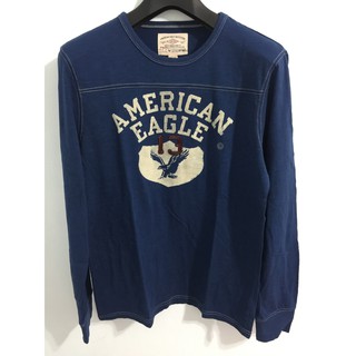 American Eagle 藍色拚布長T