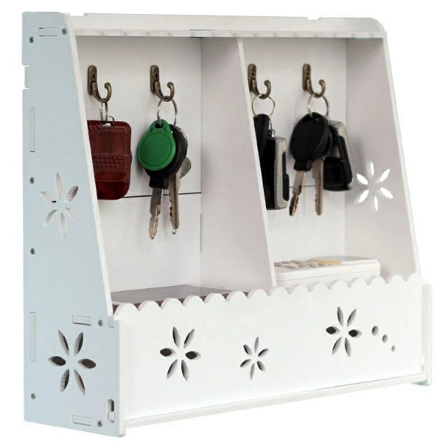 鑰匙收納盒創意玄關門廳壁掛鑰匙箱簡約客廳遙控器手機桌面收納盒