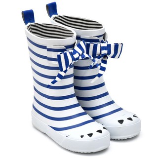 BOXBO 法國 雨靴/雨鞋 愛時尚系列-海藍蝴蝶結 雨鞋 雨靴 防滑雨鞋【YODEE優迪】