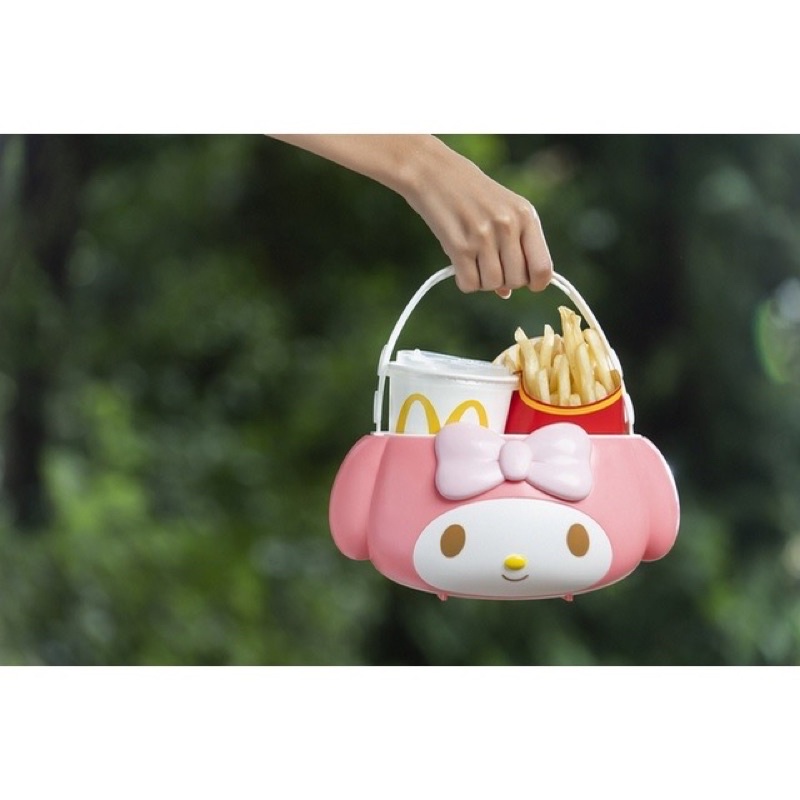 《二手出清》麥當勞日本限定 美樂蒂萬用置物籃野餐提籃面紙盒