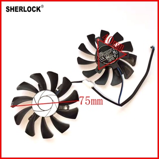 Ha8010h12f-z 75mm 2pin 適用於微星 Geforce GTX 1050Ti 2GT OC GTX10