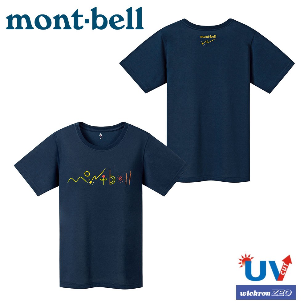 【Mont-Bell 日本 女 WIC.T NATURAL LOGO 短袖排汗T恤《海軍藍》】1114479/排汗衣