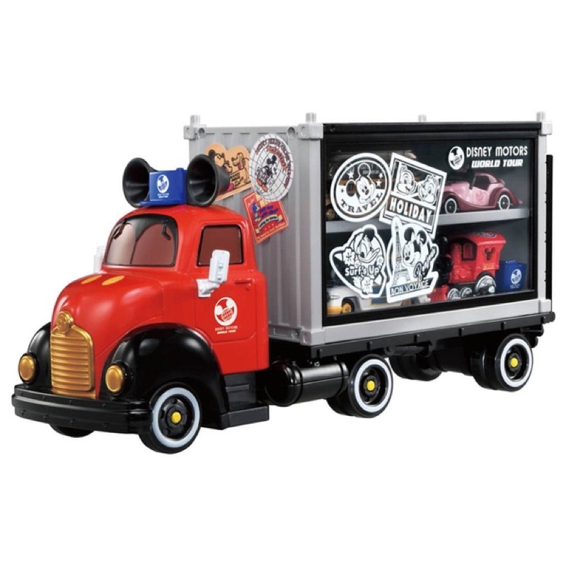 TOMICA 迪士尼 環遊世界系列 收納貨車 米奇 貼紙 展示 貨櫃 卡車 貨車