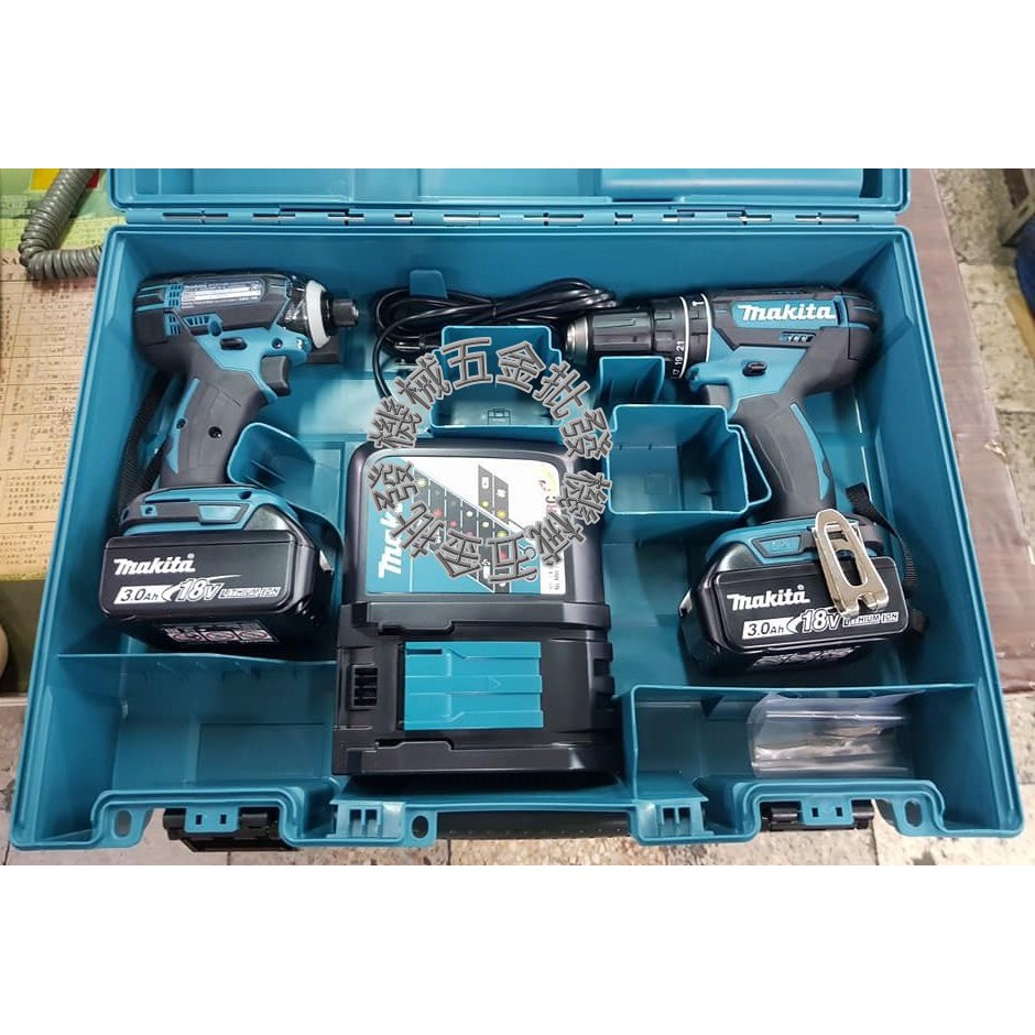 *機械五金批發*全新 makita 牧田 DLX2243X1 充電式雙機組 DTD149衝擊起機+DHP482震動電鑽