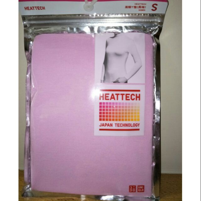 uniqlo⛄HEATTECH高領T恤(長袖粉色-S）