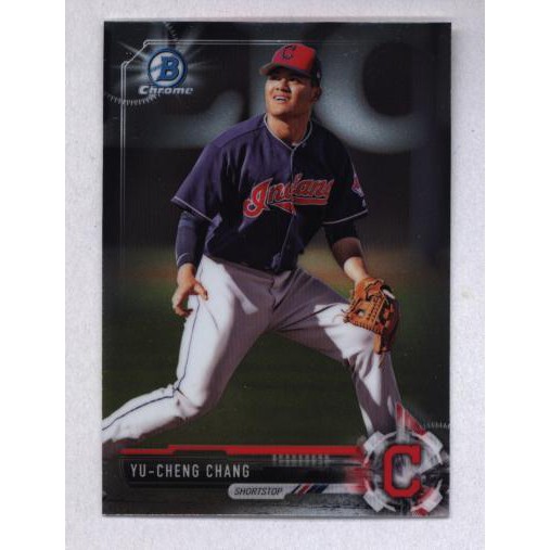 張育成球員卡17 Bowman Draft Chrome 新人卡rc 印地安人隊 蝦皮購物
