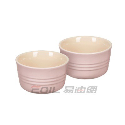 【易油網】Le Creuset 陶瓷布丁杯 (2入組) 雪紡粉 9.5cm #91002800401000