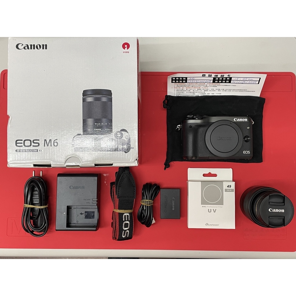 (超級新) 女用機*Canon EOS M6 +15-45mm 鏡頭 盒裝配件齊全 少用如新 買到賺到 直購14500元