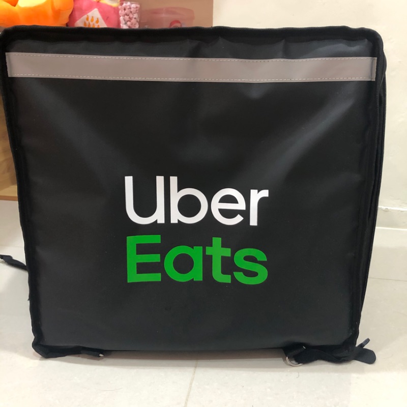 Uber Eats二手官方外送袋 兩用 保溫袋 附兩個杯架