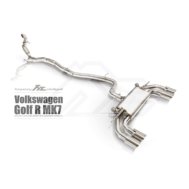 【YGAUTO】FI Volkswagen Golf R MK7 2015+ 中尾段閥門排氣管 全新升級 底盤