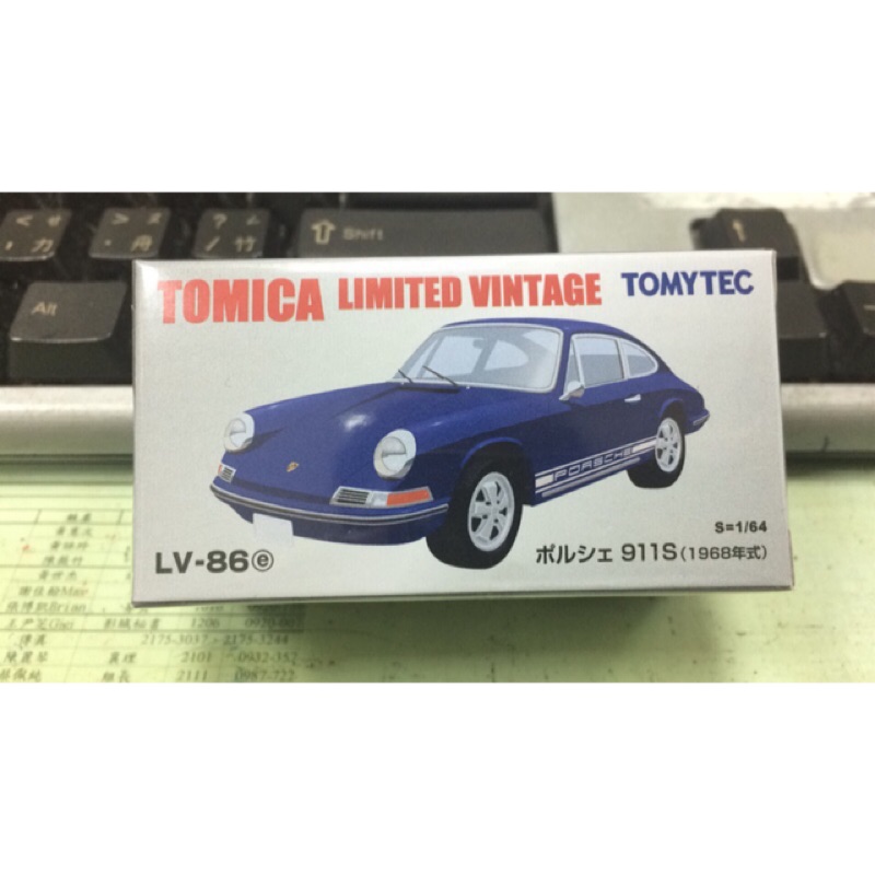 【豚屋】Tomytec tomica limited vintage Lv-86e porsche 保時捷 911s 藍