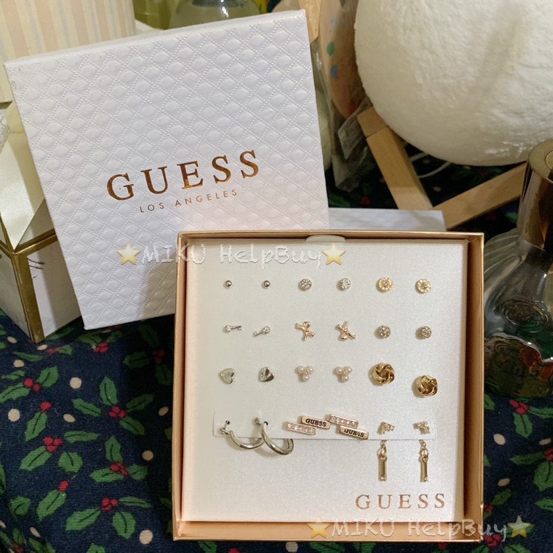 【Guess】耳環十二件禮盒組 耳環 耳針 禮盒