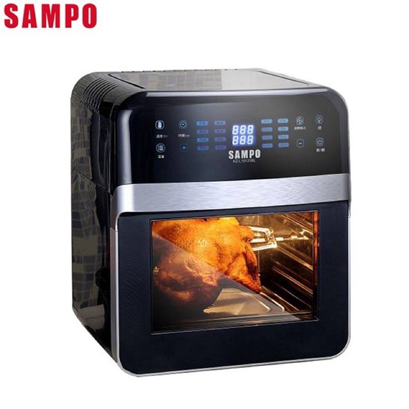 《免運+現貨》全新SAMPO聲寶12L智能氣炸烤箱（配件都有）KZ-L19123BL