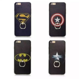 蝙蝠俠大戰超人/美國隊長（5.5吋）iphone6/6s plus指環支架軟殼手機保護套