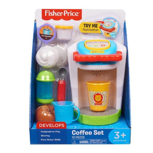 【蝦皮茉兒】宅配免運 🚚 Fisher Price 費雪玩具咖啡機 COSTCO 好市多 適用年齡：3歲以上