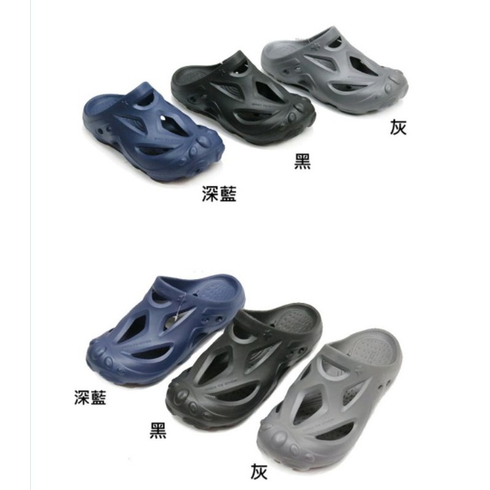 新貨到   SIX TEN 男款運動休閒包頭拖鞋  灰m51028 yuty6yu8 黑M51026 藍m51027