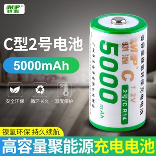 騏源充電電池5000mah佰仕通倍量PALO星威BTY4000mah充電電池2號家用手電筒熱水器玩具二號C型充電電池