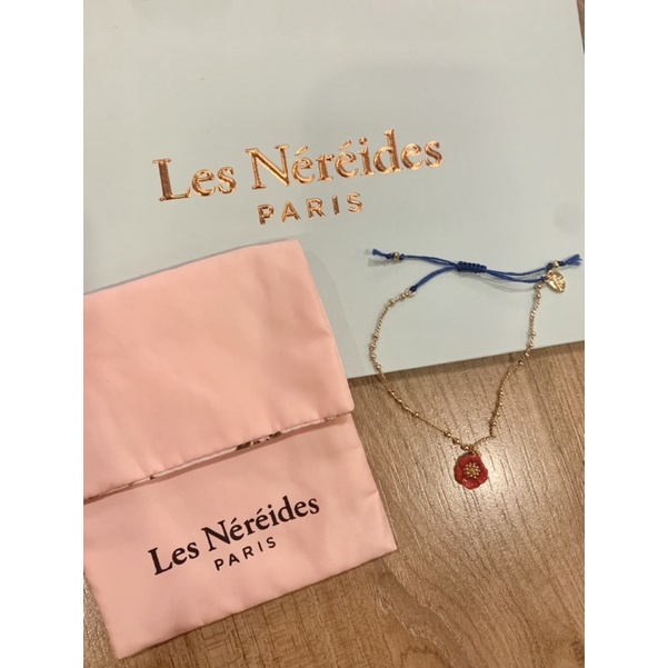 全新［Les Nereides］法國芭蕾舞 紅花手鍊 附收納袋紙袋