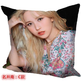 現貨！！Mina 名井南 TWICE 抱枕 靠墊 枕頭，40x40cm，緞紋布，色彩鮮豔，印製精美。C款