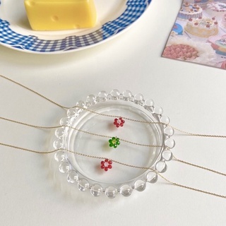 sunbee 現貨 正韓 奶油小花項鍊 S21