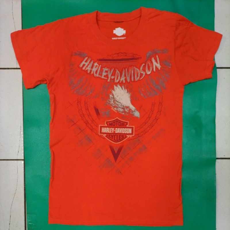 美國 Harley Davidson 哈雷機車 全新 女 高級純棉 T恤 短袖 L號