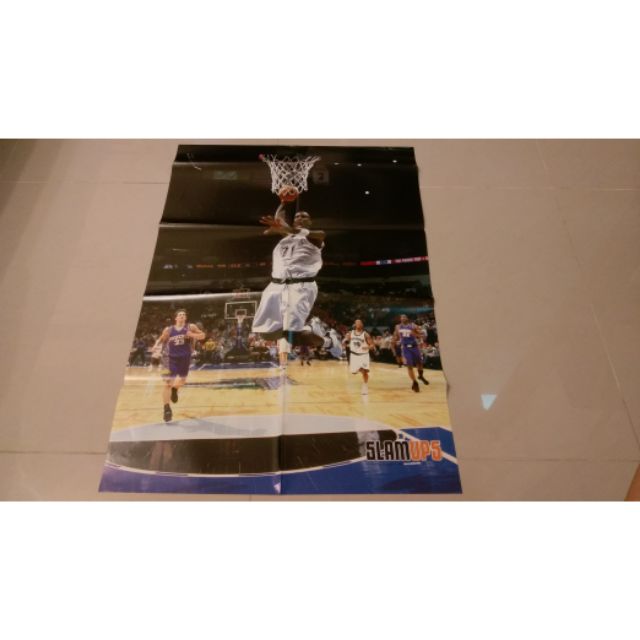 全新絕版 灰狼 狼王 Kevin Garnett 摺疊海報  XXL 美國職籃雜誌 NBA