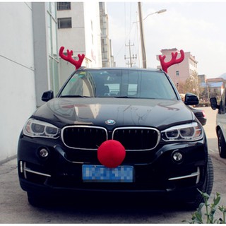 姵蒂屋 汽車裝飾 聖誕鹿角 聖誕節裝飾 車頂裝飾 車頂裝飾貼 找車神器 汽車3D立體車貼 車用造型裝飾 小樹苗 小豆苗