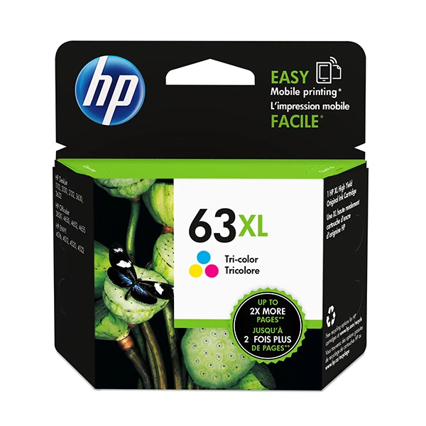 HP 高容量彩色原廠墨水匣 / 盒 F6U63AA 63XL