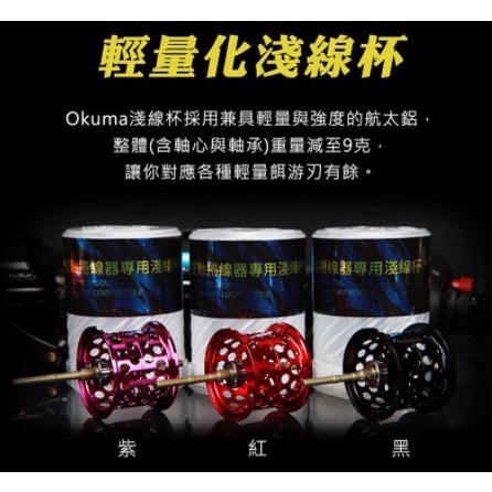 【海岸釣具】 OKUMA 寶熊 小烏龜 淺線杯 微拋線杯 雙軸捲線器專用 凱莫斯 天蠍座 燃點 煞雷諾 JAW瘋馬克