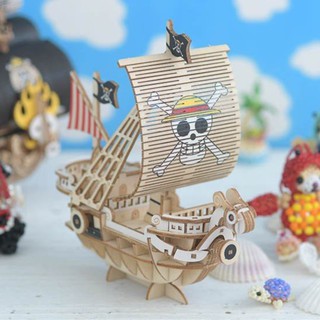 CT010921✦ One Piece 日本正版海賊王航海王 黃金 梅利號立體木製拼圖梅利號 DIY 3D 生日禮物