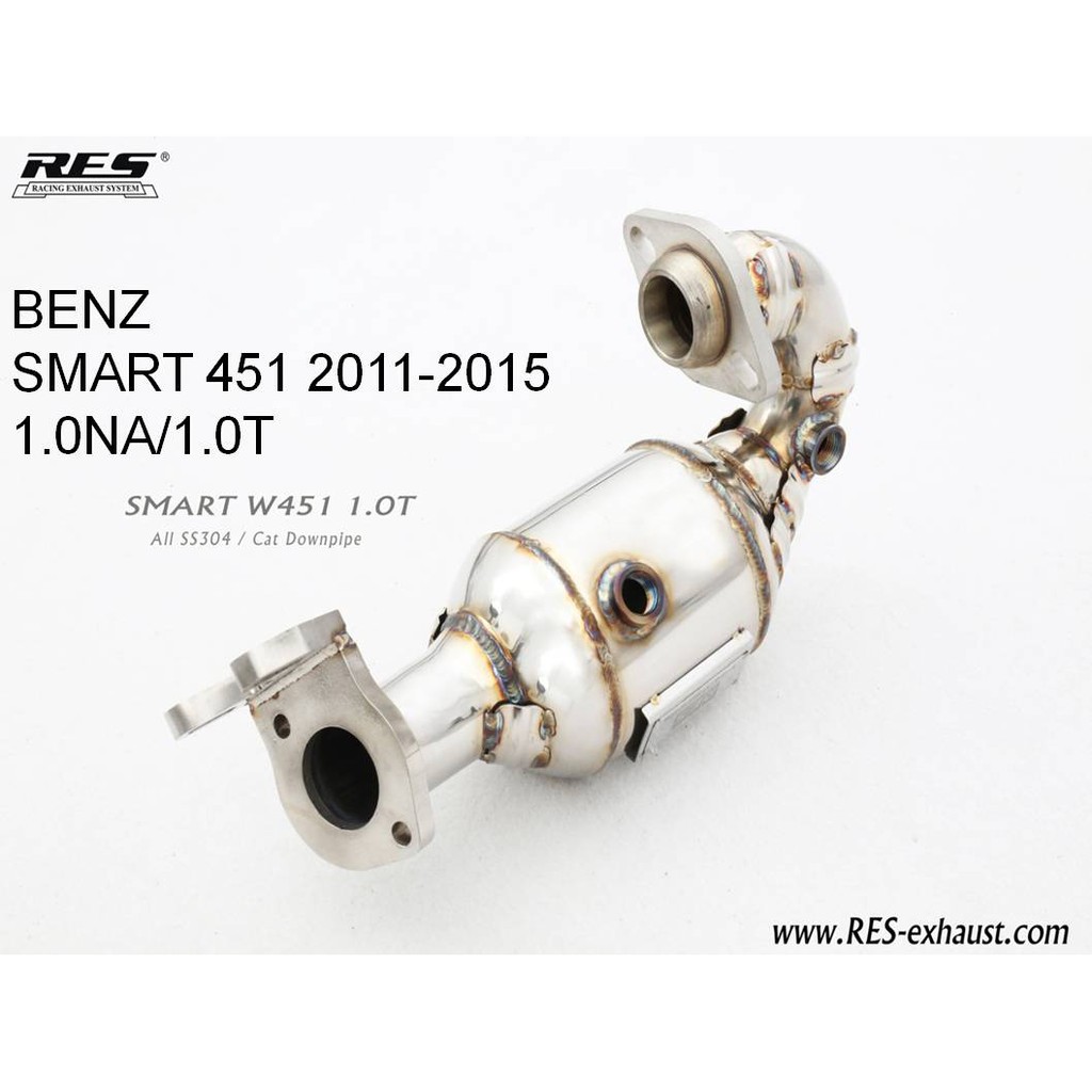 【RES排氣管】BENZ SMART 451不鏽鋼 當派 中尾段 電子閥門  JK總代理 – CS車宮