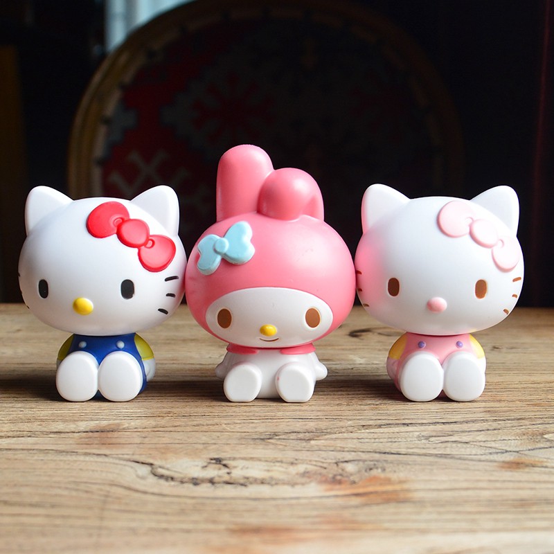 台灣現貨【佩斯多】Melody Kitty公仔美樂蒂迪士尼冰雪奇緣 桌面擺件 玩具 蛋糕 烘焙 飾品 凱蒂貓