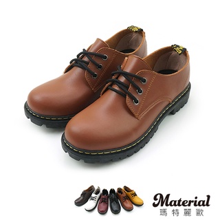 Material瑪特麗歐 【全尺碼23-27】短靴 MIT率性綁帶短馬丁靴 T51460