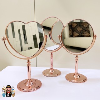 《大信百貨》復古簡約金屬質感優雅時尚雙面鏡  雙面鏡 化妝鏡 復古 金屬化妝鏡 簡約金屬 化妝鏡雙面鏡 鏡子