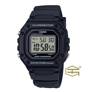 【天龜】CASIO 復古潮流 運動電子錶 W-218H-1A