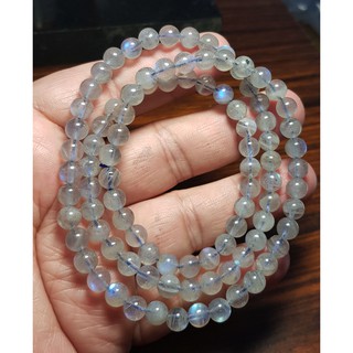 光強 灰月光手鍊 天然6mm(3圈) 手珠手鍊DIY串珠隔珠項鍊❤水晶玉石特賣#A875