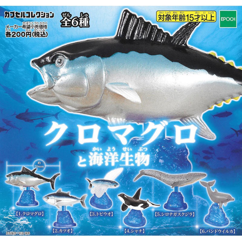 EPOCH 轉蛋 黑鮪魚與海洋生物 黑鮪魚 海洋生物 飛魚 鯨魚 全套6款或 小全4款 合售 現貨