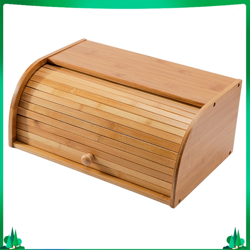 [isuwaxaMY] 復古麵包箱木製麵包盒食物收納復古家用廚房