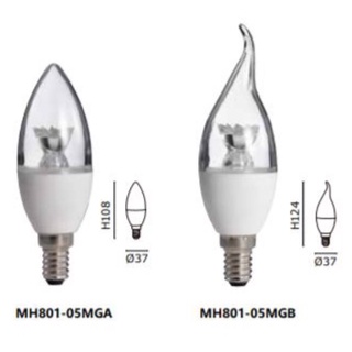 MARCH 5W E14 尖清 拉尾 燈泡 蠟燭燈泡 白光 黃光 全電壓